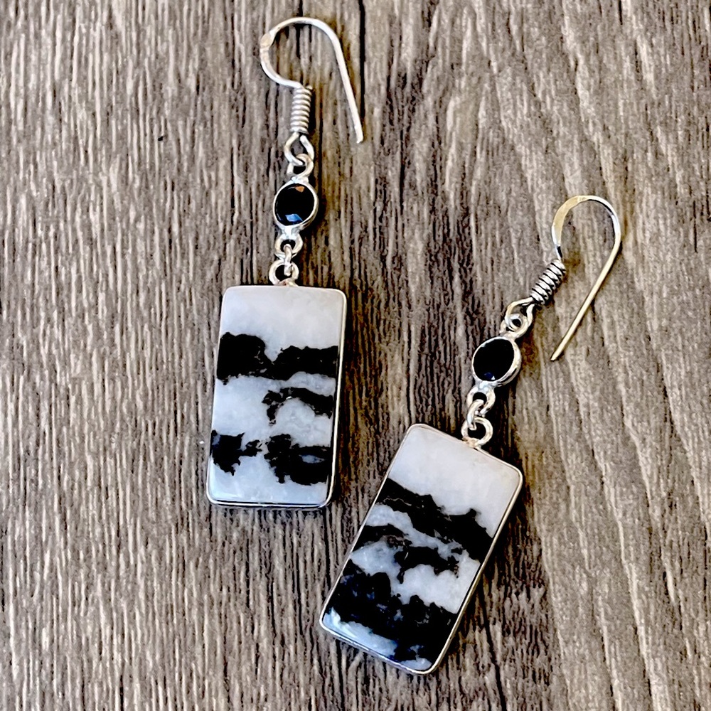 White Buffalo Turquoise Earrings - Picture 3 of 6